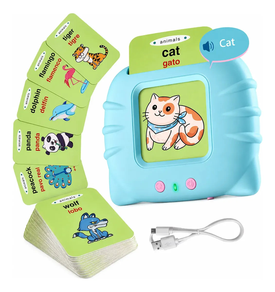 Lector de Tarjetas Interactivo Español e Ingles 🧠